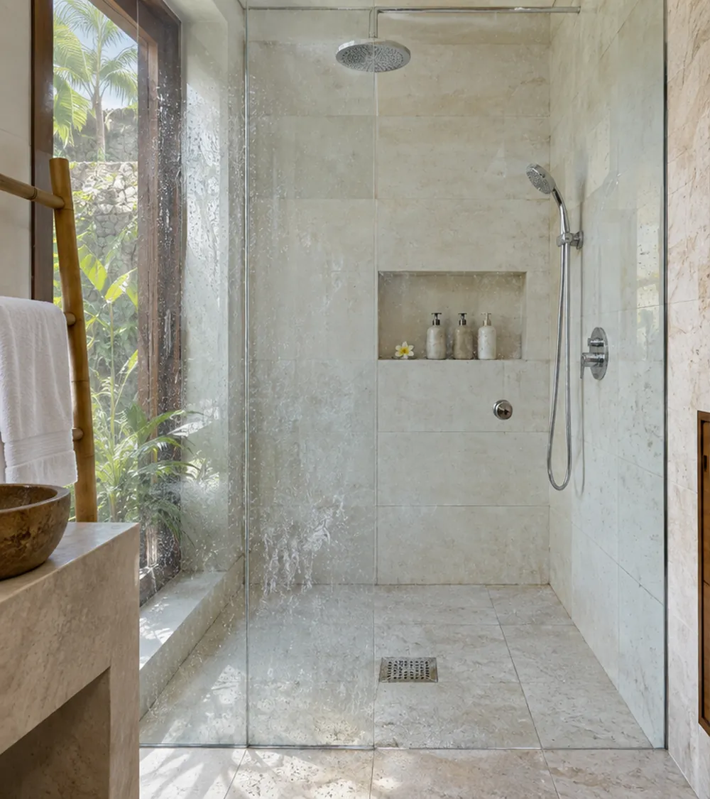Kamar mandi villa sebelum deep cleaning